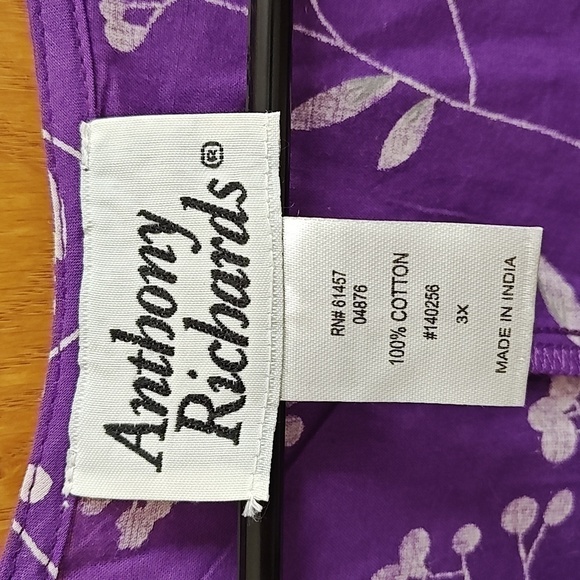 New Anthony Richards Full Length Purple White Floral PRICE FIRM - Picture 6 of 8